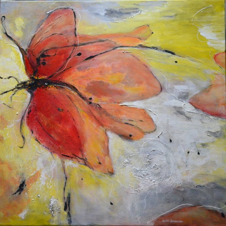 005_Bluete oder Falter, Mischtechnik, 70x70cm.jpg